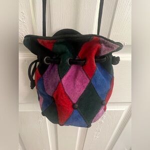 Saddle River suede bag